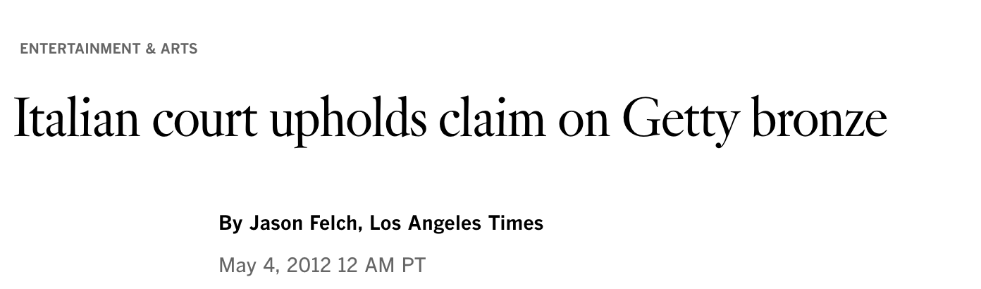 Screen capture of a news headline.